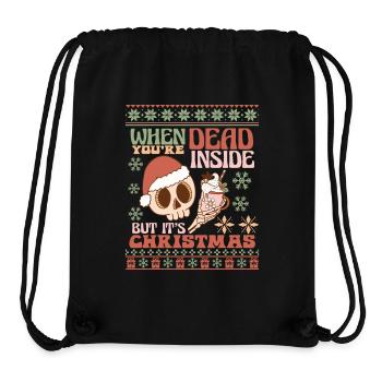 Hässlicher Weihnachtspullover - Stanley/Stella recycelter Gym Bag - Schwarz - Vorne