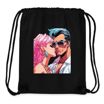 Anime Ensemble pour l’éternité - Sac à cordon recyclé Stanley/Stella - noir - Devant