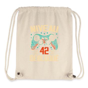 1982 42nd Anniversary Gifts, 42 Year Adventure - Stanley/Stella Recycled Gym Bag - natural - Front