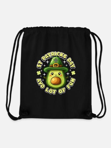 Glückliches Avocado: St. Patricks Feiertagsdesign - Stanley/Stella recycelter Gym Bag - Schwarz