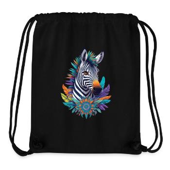 Zebra Mandala Design Mit Spirituellen Symbolen - Stanley/Stella recycelter Gym Bag - Schwarz - Vorne