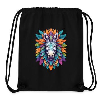 Zebra Mandala Traumfänger Design In Bohemian Stil - Stanley/Stella recycelter Gym Bag - Schwarz - Vorne