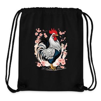 Asian Rooster Aesthetics For Chicken Lovers - Stanley/Stella Recycled Gym Bag - black - Front