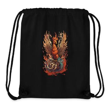 Iconic Mythical Creature Phoenix Bird Streetwear - Stanley/Stella Recycled Gym Bag - black - Front