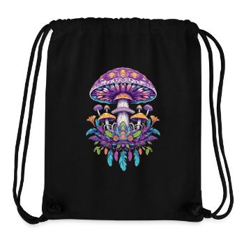 Feather Mandala Mushrooms Spiritual Design - Stanley/Stella Recycled Gym Bag - black - Front