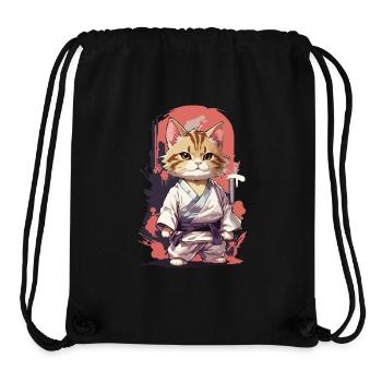 Kampfkunst Katze Karate Lustige Selbstverteidigung - Stanley/Stella recycelter Gym Bag - Schwarz - Vorne