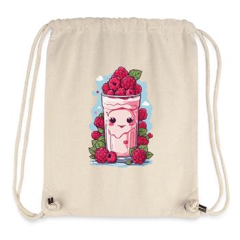 Himbeeren Niedlicher Milchshake Kawaii Anime Spaß - Stanley/Stella recycelter Gym Bag - Naturweiß - Vorne