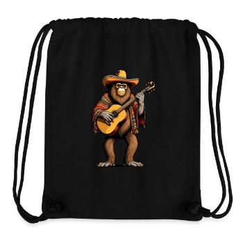 Bigfoot Mexican Mariachi Guitar Fiesta - Stanley/Stella Recycled Gym Bag - black - Front