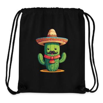 Cactus Fiesta Funny Mexican Holiday - Stanley/Stella Recycled Gym Bag - black - Front