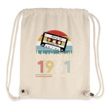 Jahrgang 1961 63 Jahre Jubiläumsgeschenk - Stanley/Stella recycelter Gym Bag - Naturweiß - Vorne