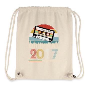 Vintage 2017 7 Jahre Jubiläumsgeschenk - Stanley/Stella recycelter Gym Bag - Naturweiß - Vorne