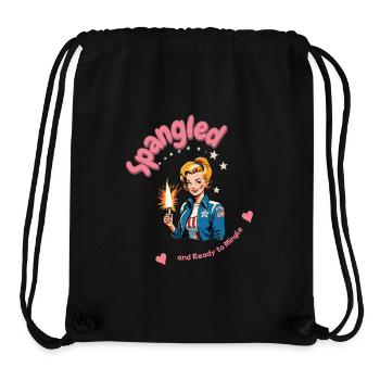 Design rétro vintage prêt à se mêler le 4 juillet - Sac à cordon recyclé Stanley/Stella - noir - Devant