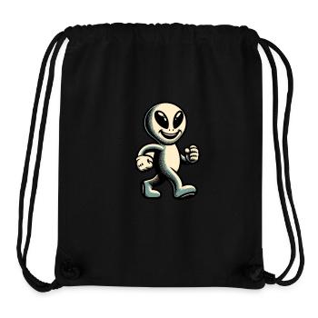Retro Vintage Alien Halloween Costume Decoration - Stanley/Stella Recycled Gym Bag - black - Front