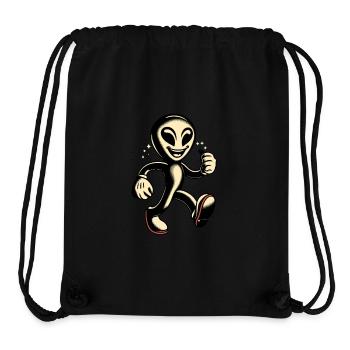 Retro Vintage Alien Halloween Costume Decoration - Stanley/Stella Recycled Gym Bag - black - Front