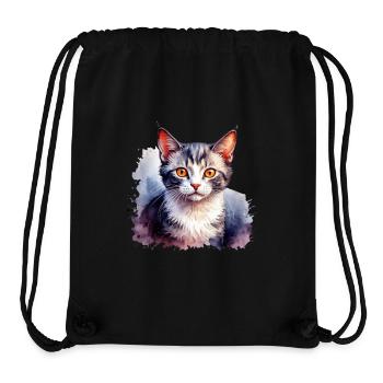 Schönes Katzendesign - Stanley/Stella recycelter Gym Bag - Schwarz - Vorne