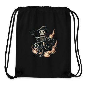 diCreepy Devil Cat Dark Cats Design - Stanley/Stella Recycled Gym Bag - black - Front