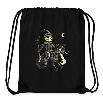 Creepy Devil Cat Dark Cat Rider - Stanley/Stella Recycled Gym Bag - black - Front