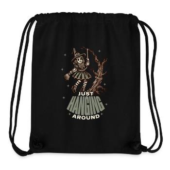 Funny Halloween Saying Just Hanging Around - Stanley/Stella Recycled Gym Bag - black - Front