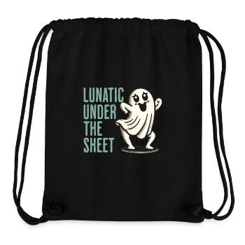 Lunatique sous le drap drôle de conception fantôme - Sac à cordon recyclé Stanley/Stella - noir - Devant