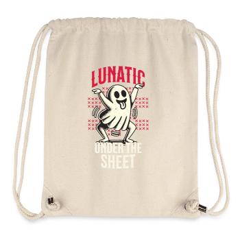 Lunatique sous le drap drôle de conception fantôme - Sac à cordon recyclé Stanley/Stella - blanc naturel - Devant