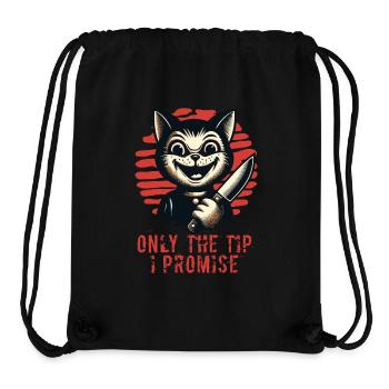 Funny Cat Saying only The Tip Psycho Cat - Stanley/Stella Recycled Gym Bag - black - Front