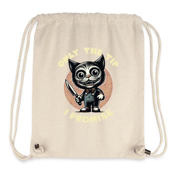 Funny Cat Saying only The Tip Psycho Cat - Stanley/Stella Recycled Gym Bag - natural - Front