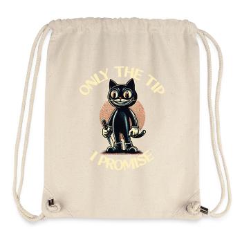 Funny Cat Saying only The Tip Psycho Cat - Stanley/Stella Recycled Gym Bag - natural - Front