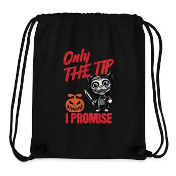 Funny Cat Saying only The Tip Psycho Cat - Stanley/Stella Recycled Gym Bag - black - Front