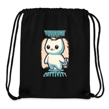 Funny Halloween Outfit with Cute Ghosts Cats - Stanley/Stella Recycled Gym Bag - black - Front