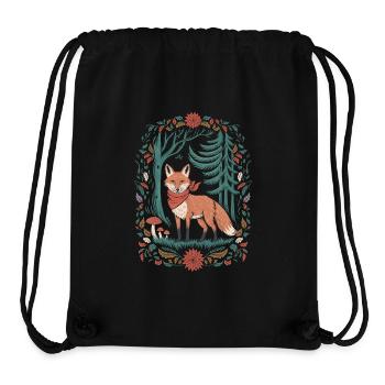 Fuchs Im Wald Cottagecore Ästhetik - Stanley/Stella recycelter Gym Bag - Schwarz - Vorne