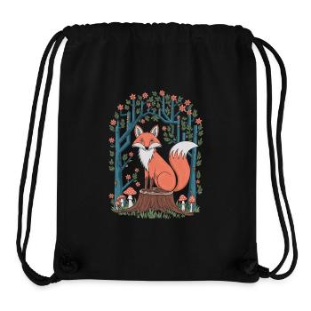 Cottagecore Fuchs im Märchenwald - Stanley/Stella recycelter Gym Bag - Schwarz - Vorne