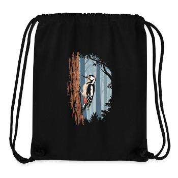 Buntspecht Im Mystischen Wald - Stanley/Stella recycelter Gym Bag - Schwarz - Vorne