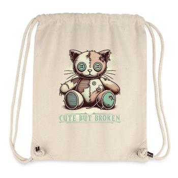 Psychopathe mental Charme mignon mais brisé - Sac à cordon recyclé Stanley/Stella - blanc naturel - Devant