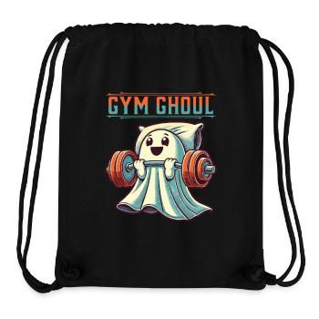 Gym Ghoul Funny Fitness Ghost Illustration - Stanley/Stella Recycled Gym Bag - black - Front