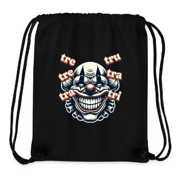 Clown effrayant avec tre-tre-tra-tru Internet Meme - Sac à cordon recyclé Stanley/Stella - noir - Devant