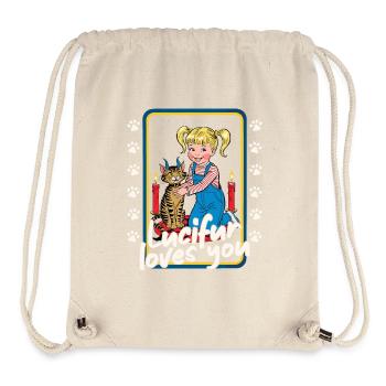 Lucifur Loves You Cat Kids - Stanley/Stella Recycled Gym Bag - natural - Front