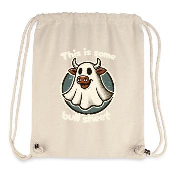 Halloween vache humour design - Sac à cordon recyclé Stanley/Stella - blanc naturel - Devant