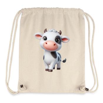Kuh 1 - Stanley/Stella recycelter Gym Bag - Naturweiß - Vorne