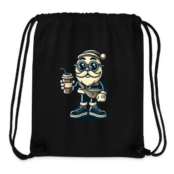 Snob Santa Claus Cool With Drink - Stanley/Stella Recycled Gym Bag - black - Front