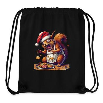 Weihnachtsstress Lustiges Mama Eichhörnchen - Stanley/Stella recycelter Gym Bag - Schwarz - Vorne