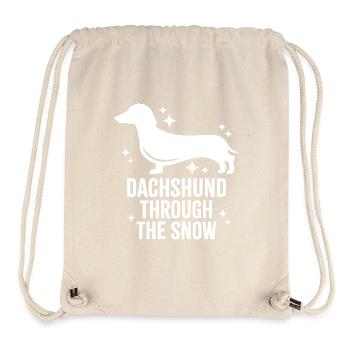 Dachshund Through The Snow - Stanley/Stella Recycled Gym Bag - natural - Front