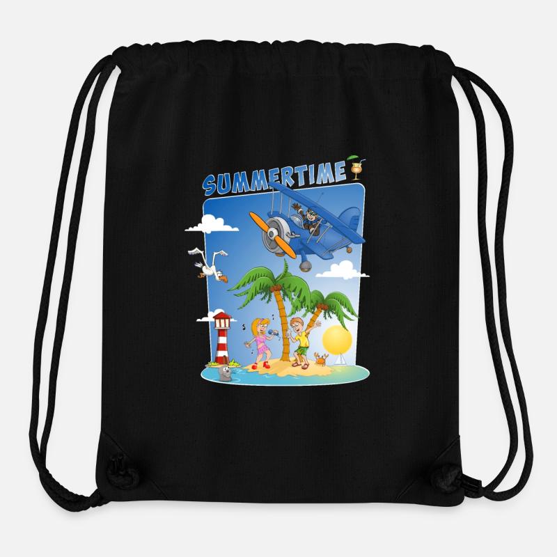 Colorful and cheerful summer image - Stanley/Stella Recycled Gym Bag - black