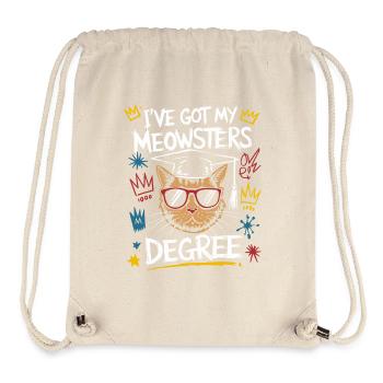 Funny cat design for academics - Stanley/Stella Recycled Gym Bag - natural - Front