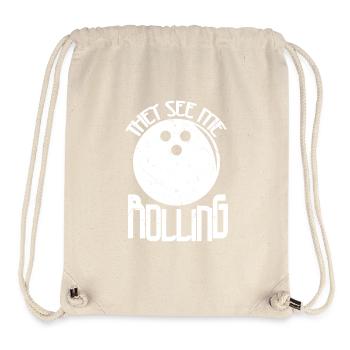 Bowling Skittles Bowler Saying Funny - Stanley/Stella Recycled Gym Bag - natural - Front