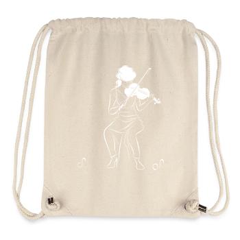 Violinist Drawing - Stanley/Stella Recycled Gym Bag - natural - Front