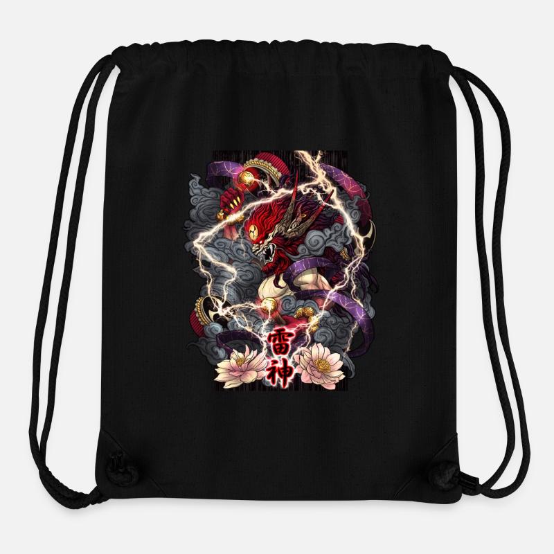 Raijin, Gott des Donners - Stanley/Stella recycelter Gym Bag - Schwarz
