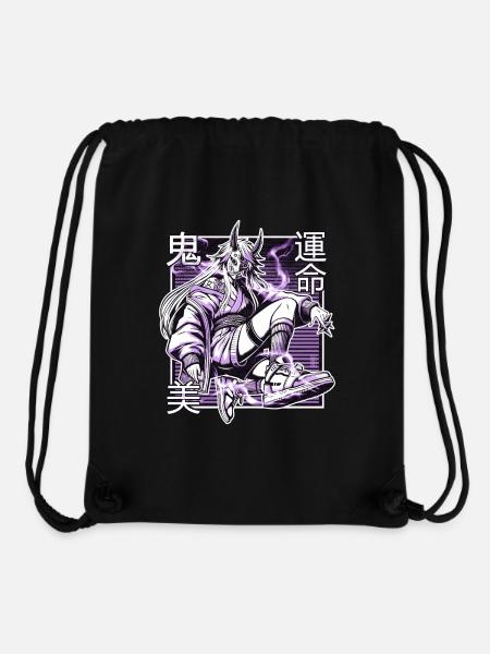 Violetter Kunoichi-Dämon - Stanley/Stella recycelter Gym Bag - Schwarz
