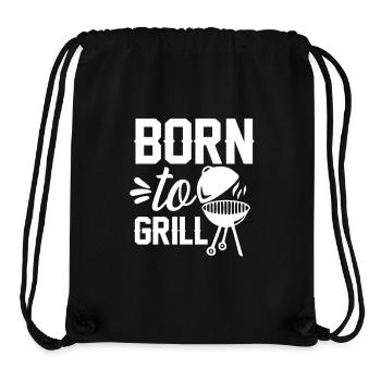 Born to grill - cadeaux de maître du gril amusants - Sac à cordon recyclé Stanley/Stella - noir - Devant