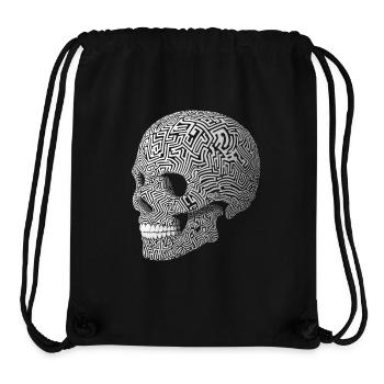 3d Skull - Stanley/Stella recycelter Gym Bag - Schwarz - Vorne