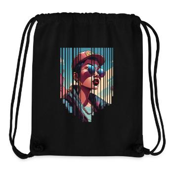 girl girlie wild punk freestyle love peace style - Stanley/Stella recycelter Gym Bag - Schwarz - Vorne